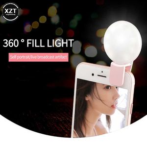 Selfie Lights USB mini selfie anneau LED LED Flash Phone Lens Light Light Rechargeable Clip Mobile Phone Fill Lamp Femme Sl Lamp Femmes Selfie LightsL240116