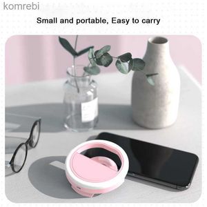 Selfie Lights USB Rechargeable LED Selfie anneau lumière téléphone portable remplissage lumière lentille LED Selfie lampe anneau pour iPhone Samsung Huawei OPPOL240117