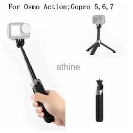 Selfie Monopods 1/4 Schroef Vaste Selfie Stick Verlengstuk Statief Aluminium Paal Voor DJI OSMO Action 5 6 7 8 360 Camera Accessoires YQ240110