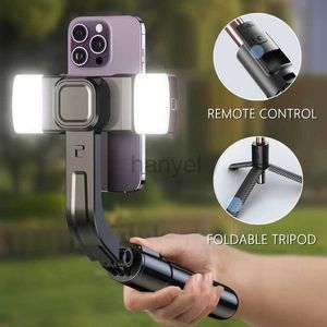 Selfie Monopods Stabilisateur de cardan 1 axe Support de téléphone pour perche à selfie avec obturateur à distance sans fil et trépied pliable pour iPhone Android Mobile 24329