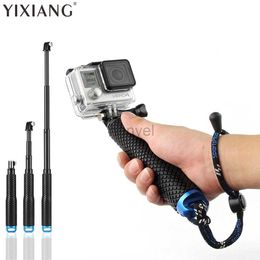 Selfie Monopods 19-49cm Draagbare Selfie Stick Uitschuifbare Monopod Voor Hero 4 3 HERO5 Sessie Yi 4K SJCAM SJ4000 Eken H9 24329