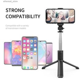 Selfie Monopods 1 m téléphone extérieur Mini sans fil Bluetooth selfie trépied bâton pliable monopode avec obturateur de lumière de remplissage télécommande Smartphone Q231110