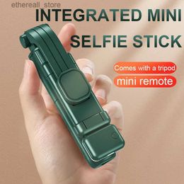 Selfie Monopods 2022 Draadloze Selfie Stick Mini Statief Bluetooth Uitschuifbare Monopod Afstandsbediening Sluiter Voor IOS Android telefoon live vlog video reizen Q231110
