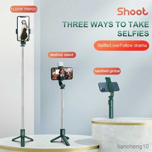 Selfie Monopods 2022 Draadloze Selfie Stick Bluetooth Mini Statief Uitschuifbare Monopod Remote Shutter Voor IOS Android Telefoon Live Vlog Video Reizen R230713