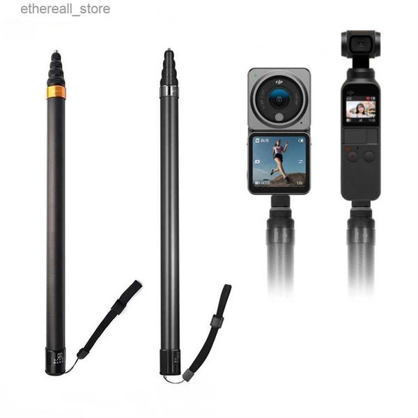 Selfie Monopods 290 cm Fibra de carbono Invisible Edición extendida Selfie Stick para Insta360 X3 ONE X2 RS Gopro 11 Acción 3 2 Cámaras Accesorios Q231110