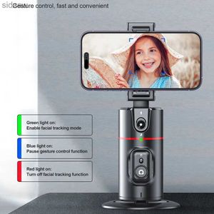 Selfie Monopods Rotation à 360 degrés Automatique Tracking Facial Tripod Phone Téléphone Caméra Universal Joint Stabilising Stick Selfie for Vlog Live Streaming WX