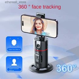 Selfie Einbeinstative 360 Rotation Kamera Gimbal Stabilisator Selfie Stick Einbeinstativ Desktop Tracking Gimbal PTZ Für Tiktok Smartphone Live Handheld Telefon Q231110