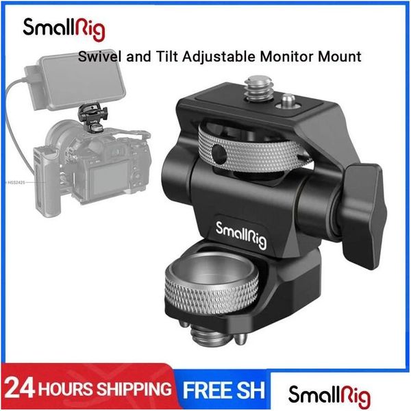 Accessoires de monopodes selfie Smallrig Support de moniteur de caméra réglable pour Arristyle 360° Pivotant 180° Titulaire d'inclinaison avec sabot froid / Nat Dhfep