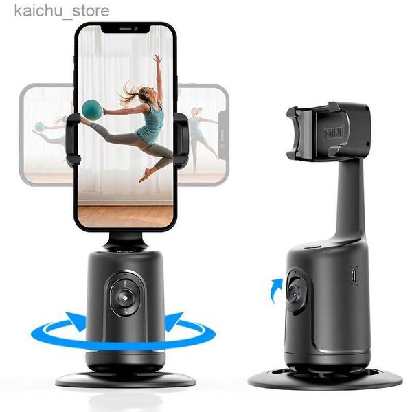 Selfie monopodes Suivi de suivi automatique Holder Auto Face Tracking 360 Rotation Fast Face Tracking Tracking Cameraman Robot Y240418