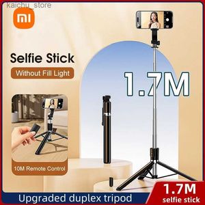 Selfie monopods bluetooth selfie stick light mobiele telefoon houder statief telefoon statief statief draadloze externe mini uitbreidbare selfie stick y240418