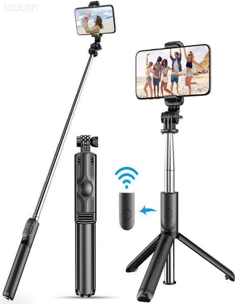 Selfie Monopods Bluetooth Wireless Selfie Stick Mini trípode Extensible Monopod Obturador remoto para soporte de teléfono móvil IOS Android Phone9506110 L230913