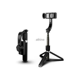 Selfie Monopods BT4.0 Draadloos Aluminium L08 Gimbal Stabilizer Selfie Stick Statief Legering Opvouwbaar Selfie Stick Statief voor Smartphone Zwart YQ240110