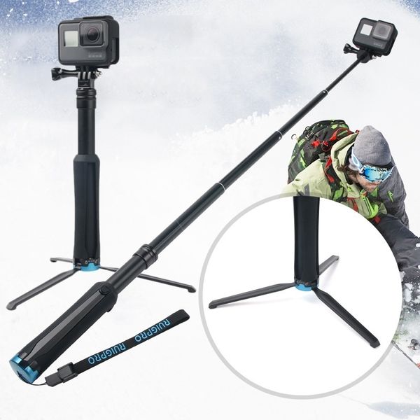 Selfie Monopods Cámara Selfie Stick Pole Monopod Trípode Adaptador de soporte para Gopro Go Pro Hero 6 5 4 3 Sjcam SJ4000 para Xiaomi Yi para teléfono 230518