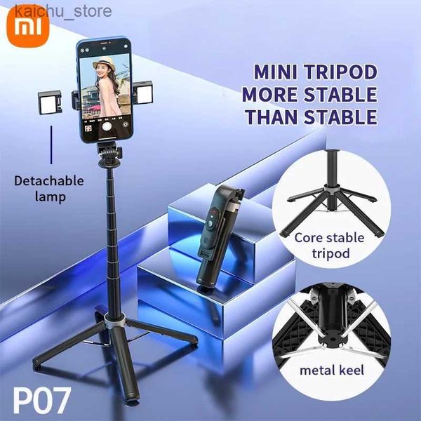 Selfie Monopods Extendible Selfie Stick con remoto inalámbrico y remoto desmontable para grabar en videos y240418