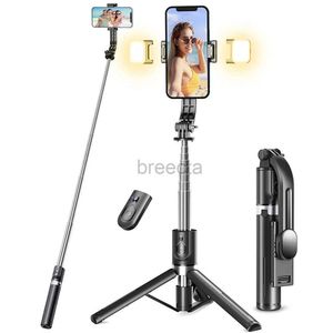Selfie Monopods Extended Selfie Stick Bluetooth selfie stick remplir trépied de lumière avec obturateur à distance pour Android IOS 2023 dernier chaud 24329