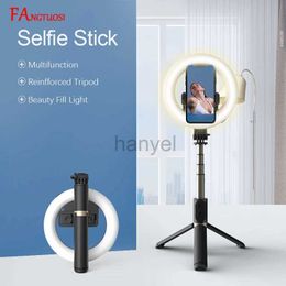 FANGTUOSI Nieuwe draadloze Bluetooth Selfie Stick-statief met selfie-ringlicht Fotografiestandaard Ringlicht voor live videostreaming 24329