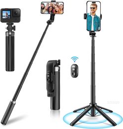 Selfie monopods fgclsy 2023 mini stick statief met externe upgrade quadripod ontwerp 40 "uitbreidbare oplaadbare bluetooth -regeling 230816
