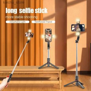Selfie monopods fgclsy bluetooth opvouwbare draadloze selfie stick met vullicht sluiter afstandsbediening maak foto's statief voor iOS Android Y240418
