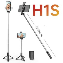 Selfie monopods opvouwbare mini -statief selfie stick met vullende licht bluetooth afstandsbediening sluiter extrekbare hendel geschikt voor Huawei xiaomi iPhoneB240515