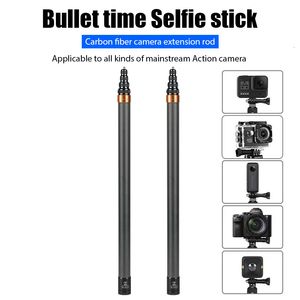 Selfie Monopods voor Insta360 X3 Accessoires 290 cm koolstofvezelstick voor DJI Action 43 Sportcamera Super Long 230816