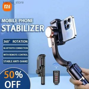 Selfie monopodes stabilisateur gimbal stabilisateur de téléphone portable trépied stand selfie stick ajusté selfie stick pour smartphone gopro vlog disque y240418