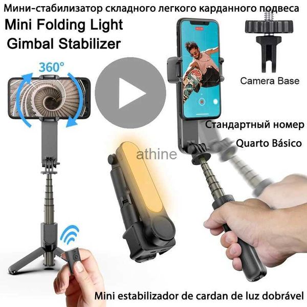 Selfie monopodes stabilisateur de cardan pour téléphone portable téléphone portable Smartphone Cam Action caméra poignée poignée Selfie bâton télescopique vidéo trépied YQ240110