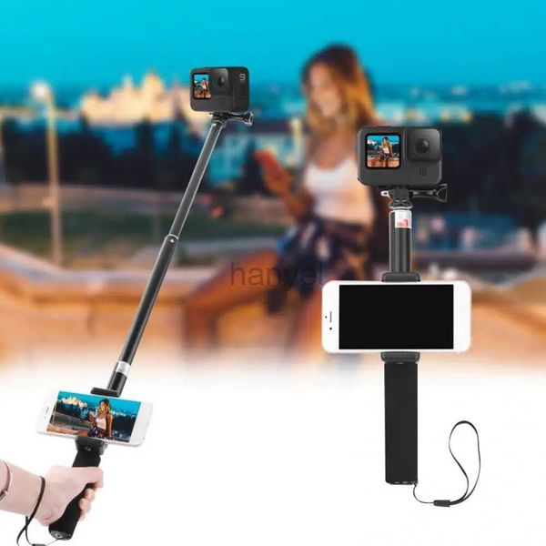 Selfie monopodes tige d'extension de poche Selfie bâton support de téléphone pince caméra de Sport pour Osmo Action caméra 8 7 bâton télescopique 24329