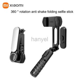 Selfie Monopodes Cardans portatifs Rotation à 360° Selfie Stick Trépied de stabilisation photo avec éclairage Télécommande Bluetooth sans fil 24329