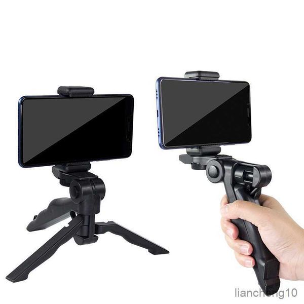 Selfie Monopods Handheld Grip Stabilizer Phone Tripod Holder Selfie Stick Handle Holder Stand para iPhone Samsung Huawei Dropshpping R230713