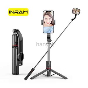 Selfie Monopods INRAM-L13 Uitgebreide versie Draadloze Bluetooth Selfie Stick Opvouwbaar statief met externe sluiter voor Android IOS 2022 Nieuwste Hot 24329