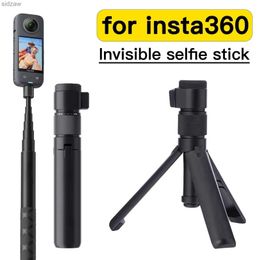 Selfie monopodes Insta360 Stick Selfie invisible pour Insta360 x3 / One x2 / RS / Go 3 Time de balle rotatif Invisible Selfie Stick Accessoires WX