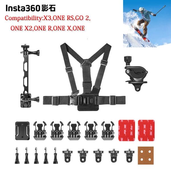 Selfie Monopods Insta360 X3 ONE X2 y RS Snow Bundle Accesorio deportivo Paquete de esquí para accesorios de cámara de video 231130