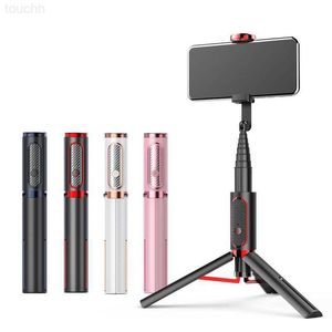 Selfie Monopods Geïntegreerde Bluetooth mobiele telefoon selfie stick met statief afstandsbediening mini multifunctionele selfie stick dhl gratis L230913