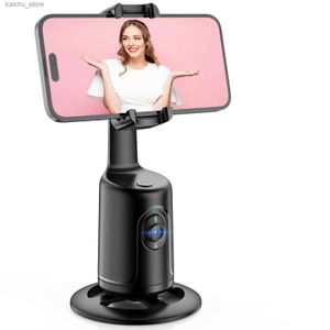 Selfie monopodes intelligents ai new mini selfie bâton selfie automatique suivi du visage tournage à 360 degrés Suivez le porte-téléphone en direct Gimbal Y240418