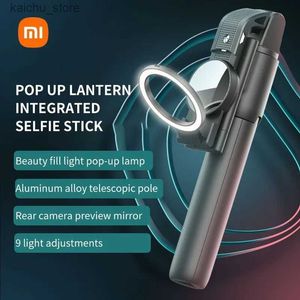 Selfie Monopods K13 Handheld Selfie Stick Bluetooth Tripod sans fil monopode extensible avec télécommande pour Huawei iPhone Phone Live Y240418