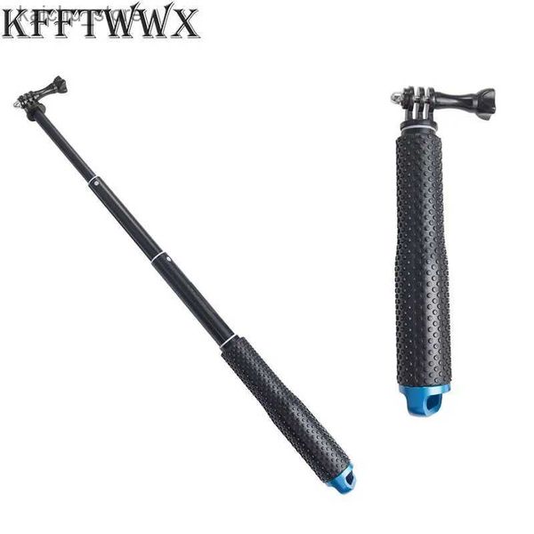 Monopodes selfies Kfftwwx Monopode pour GoPro Hero 12 11 10 9 Black 8 7 6 5 4 3 2 Aluminium Pole extensible Stick Stick Tripod Mount SJ4000 Eken H9r Y240418