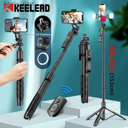 Selfie Monopods L16 1530mm sans fil Stick Stick Tripod Stand pliable monopode pour GoPro Action Cameras Smartphones Balance