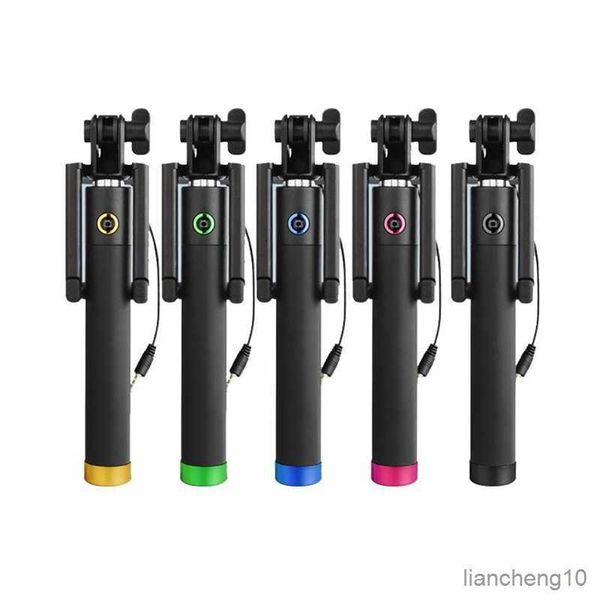 Selfie Monopods Mini Plegable Extensible Handheld Selfie Stick Monopod Extensible Para iPhone para Smartphone Handheld Autorretrato Titular R230713