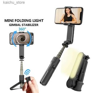 Selfie monopodes mini stabilisateur de cardan portable avec trépied de bâton de selfie Télescopique à télécommande à la lumière Light Wire.