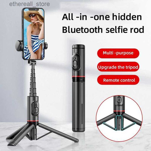 Selfie Monopods Teléfono móvil Bluetooth Selfie Stick Q12 Oculto Integrado Portátil y Versátil con Soporte de Trípode Incorporado para Transmisión en Vivo Q231110