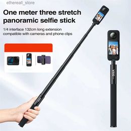 Selfie Monopods Nouveau pour Insta360 130CM extensible Invisible Selfie bâton pôle tige universelle pour GoPro 11 10 9 8 7 6 5 Insta360 One RS/X3 Q231110