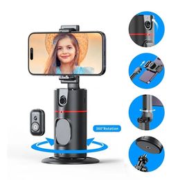 Selfie monopods telefoon stabilisator smart tracking met verwijderbaar vullichtstandaard draadloos stick statief voor live streaming 230816