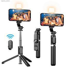 Selfie monopods draagbaar 41 inch selfie stick mobiel statief met draadloze afstandsbediening en uitbreidbaar statief 360 rotatie compatibel met iPhone Y240418
