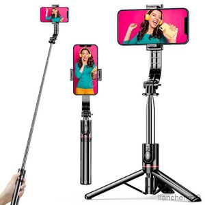 Selfie Monopods Portable 44 Pouces Selfie Stick Téléphone Trépied avec Télécommande sans Fil Extensible Smartphone Trépied Compatible avec iPhone Android Sams R230713