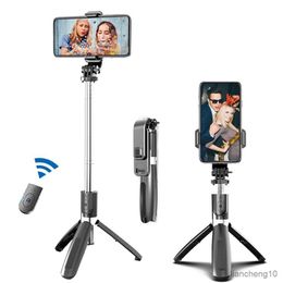 Selfie Monopods Trípode portátil Selfie Stick para teléfono móvil Toma de fotos Transmisión en vivo Chargable Bluetooth Control remoto Trípode Stand Pole R230713