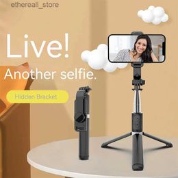 Selfie monopodes Q02 nouveau Portable Bluetooth unité Selfie bâton Mobile en direct support de diffusion Q231110