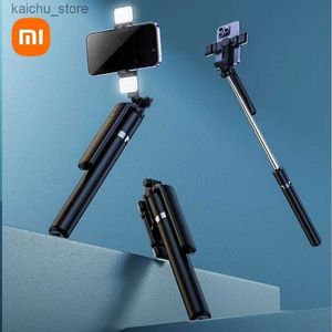 Selfie monopods r16 selfie stick statief met Bluetooth afstandsbediening 1.7m drie-as anti-shake mobiele telefoonhouder voor smartphone goPro Camera Y240418