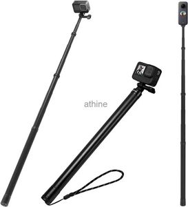 Selfie Monopods REYGEAK 2,7 m bâton de selfie ultra long pour Hero 11/10/9 Insta 360 OSMO caméra d'action extensible à 3 longueurs en fibre de carbone YQ240110