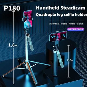 Selfie monopodes sautportrait pole sans fil bluetooth en aluminium bluetooth alliage bourse à 360 degrés joint universel de photos et vidéos du téléphone mobile D240522