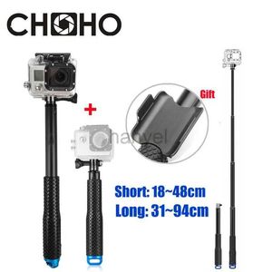 Selfie Monopods Zelf Selfie Stick Handheld Waterdichte Monopod + Afstandsbediening Case voor Go pro HERO 11 8 9 10 yi 4K SJCAM SJ4000 Accessoires 24329